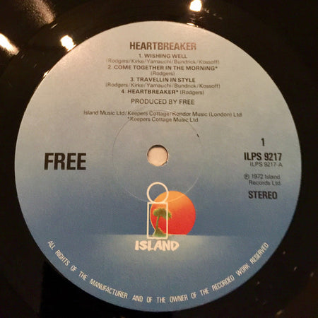 Free : Heartbreaker (LP, Album, RE)