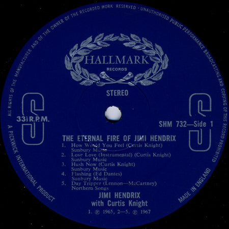 Jimi Hendrix With Curtis Knight : The Eternal Fire Of Jimi Hendrix (LP, Comp)
