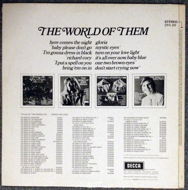 Them (3) : The World Of Them (LP, Comp)