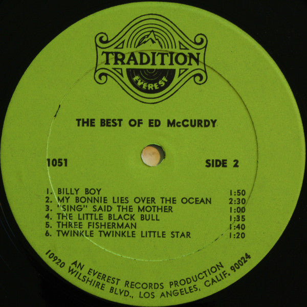 Ed McCurdy : The Best Of Ed McCurdy (LP, Comp, Mono)