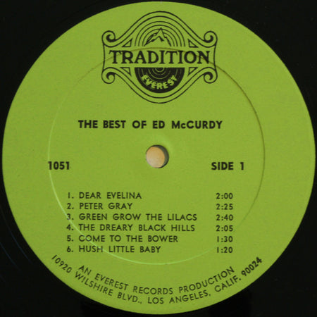 Ed McCurdy : The Best Of Ed McCurdy (LP, Comp, Mono)