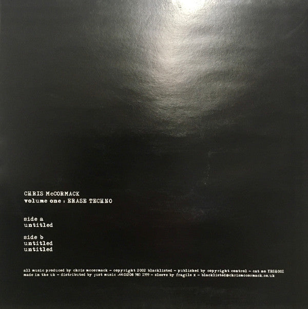 Chris McCormack : Erase Techno (12")