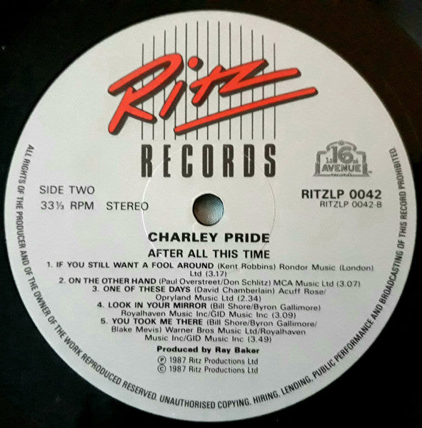 Charley Pride : After All This Time (LP, Album)