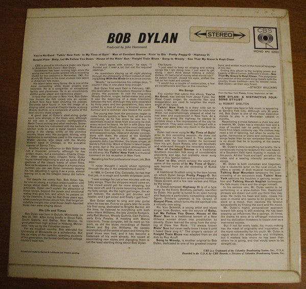 Bob Dylan : Bob Dylan (LP, Album)