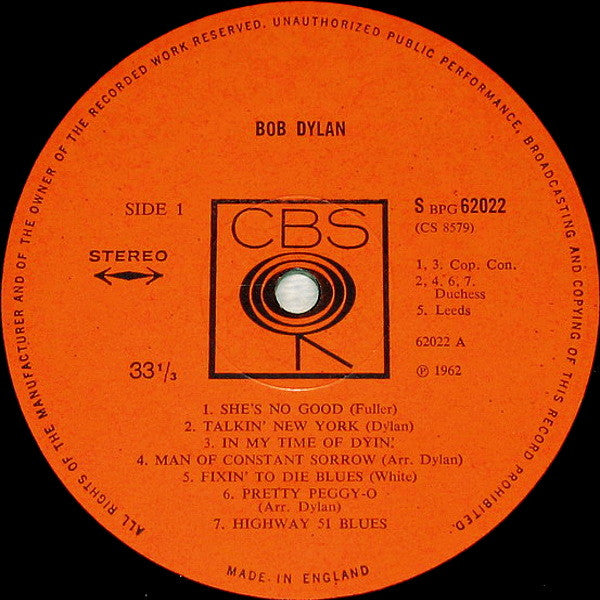 Bob Dylan : Bob Dylan (LP, Album)