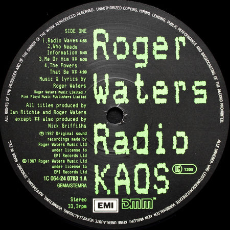 Roger Waters : Radio K.A.O.S. (LP, Album)