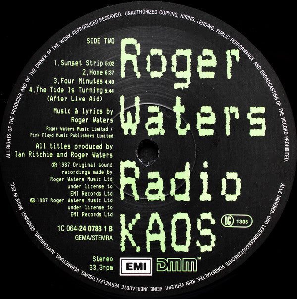 Roger Waters : Radio K.A.O.S. (LP, Album)