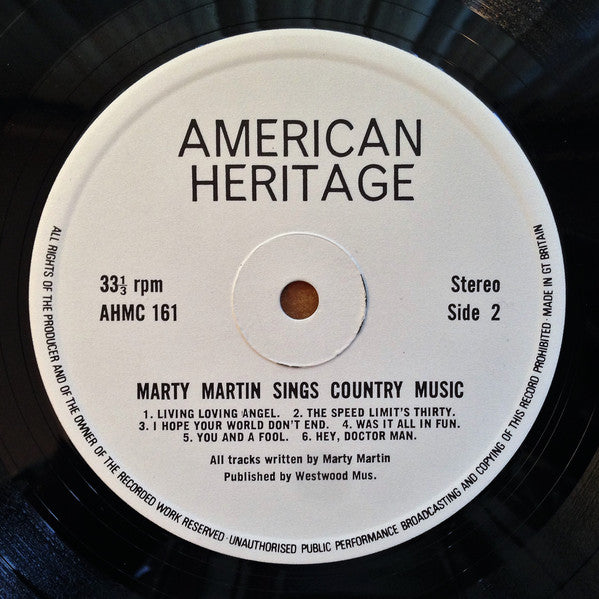 Marty Martin : Marty Martin Sings Country Music And Stuff Like That! (LP, Album)