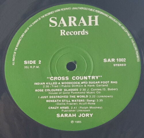 Sarah Jory : Cross Country (LP, Album)