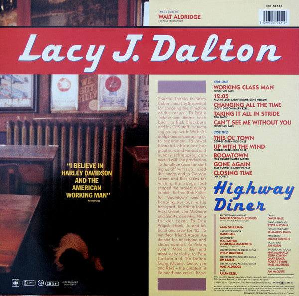 Lacy J. Dalton : Highway Diner (LP, Album)