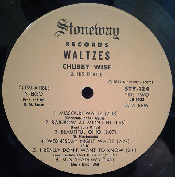Chubby Wise : Waltzes (LP, Album)