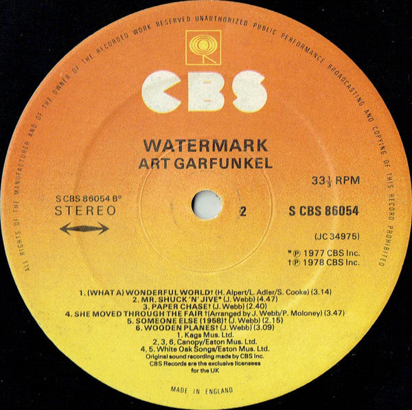 Art Garfunkel : Watermark (LP, Album)