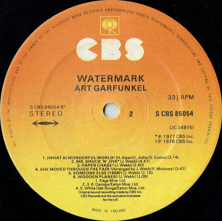 Art Garfunkel : Watermark (LP, Album)