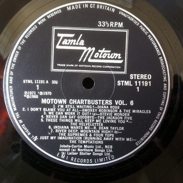 Various : Motown Chartbusters Vol. 6 (LP, Comp)