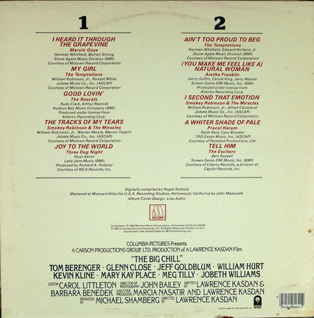 Various : The Big Chill (Original Motion Picture Soundtrack) (LP, Album, Comp, Promo)