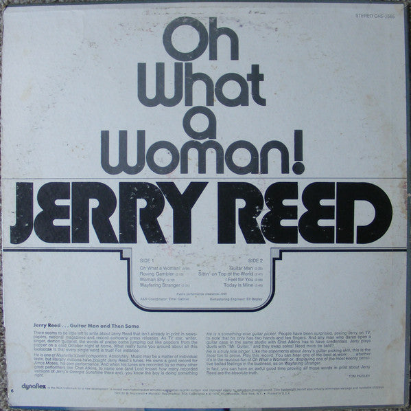 Jerry Reed : Oh What A Woman! (LP, Album, Comp, Ind)