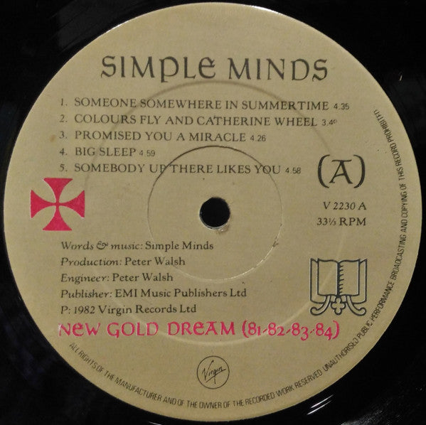 Simple Minds : New Gold Dream (81-82-83-84) (LP, Album, M/Print, Gol)