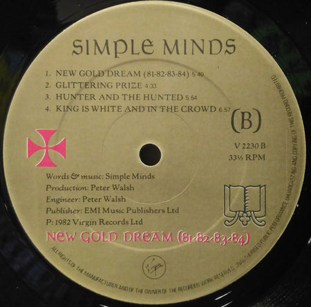 Simple Minds : New Gold Dream (81-82-83-84) (LP, Album, M/Print, Gol)