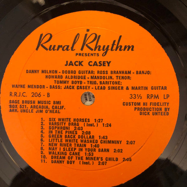 Jack Casey : Rural Rhythm Presents Jack Casey (LP, Album)
