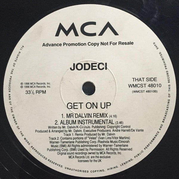 Jodeci : Get On Up (12", Promo)