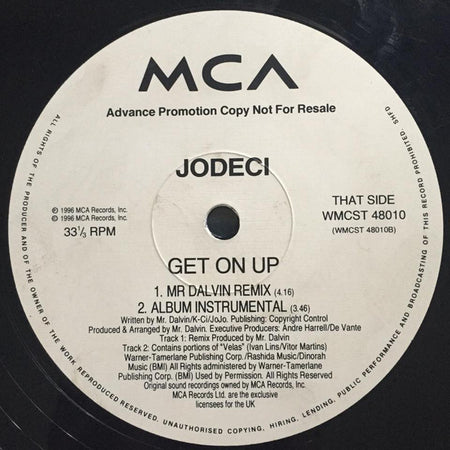 Jodeci : Get On Up (12", Promo)