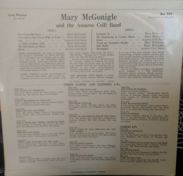Mary McGonigle and The Assaroe Ceili Band : Mary McGonigle And The Assaroe Ceili Band (LP, Album)