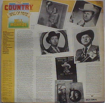 Bill Monroe : The Country Hall Of Fame (LP, Comp)