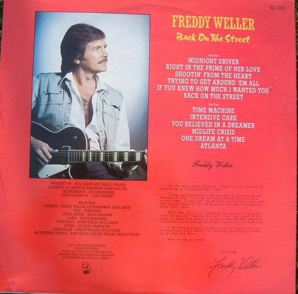 Freddy Weller : Back On The Street (LP, Album)