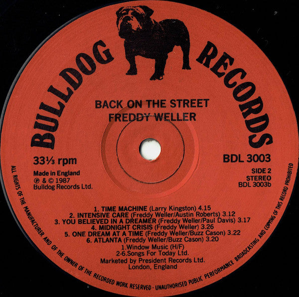 Freddy Weller : Back On The Street (LP, Album)