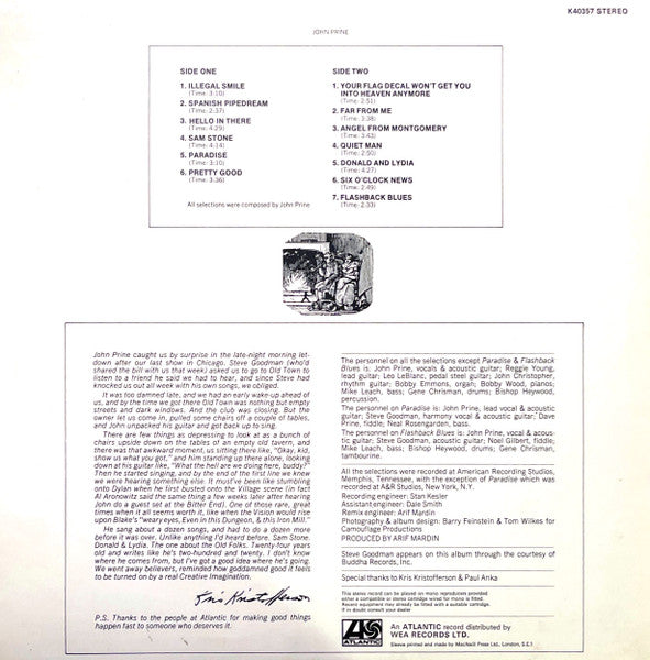 John Prine : John Prine (LP, Album)