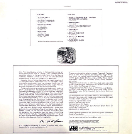 John Prine : John Prine (LP, Album)