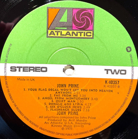 John Prine : John Prine (LP, Album)