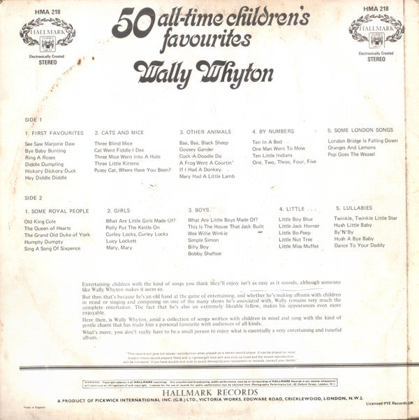 Wally Whyton : 50 All-Time Children's Favourites (LP)