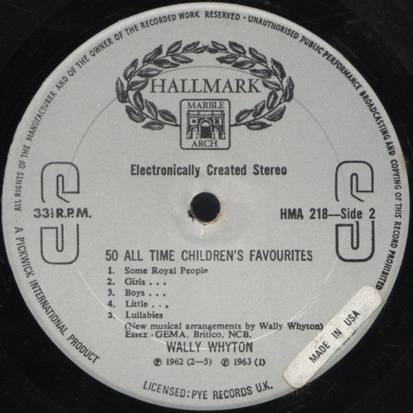 Wally Whyton : 50 All-Time Children's Favourites (LP)