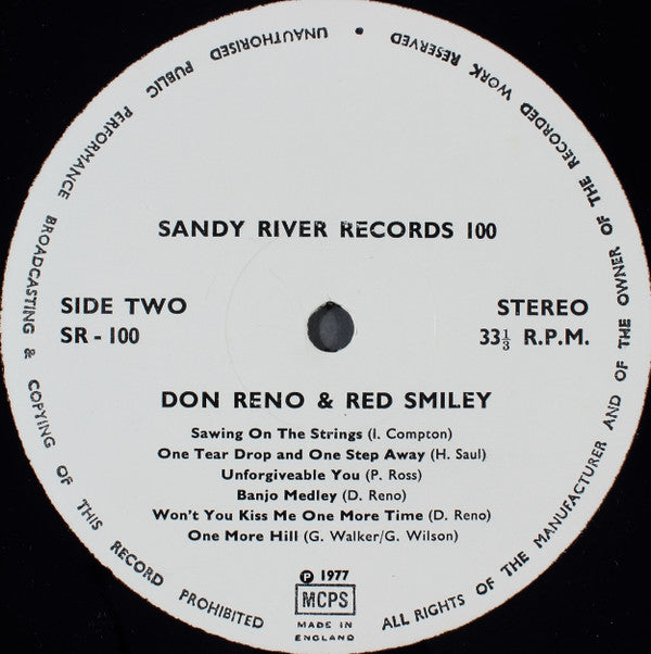 Reno And Smiley : Don Reno & Red Smiley (LP, Comp, Ltd)