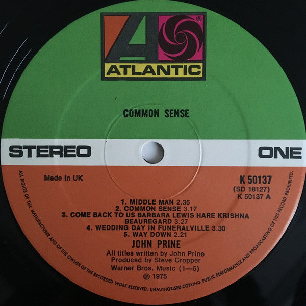 John Prine : Common Sense (LP, Album)
