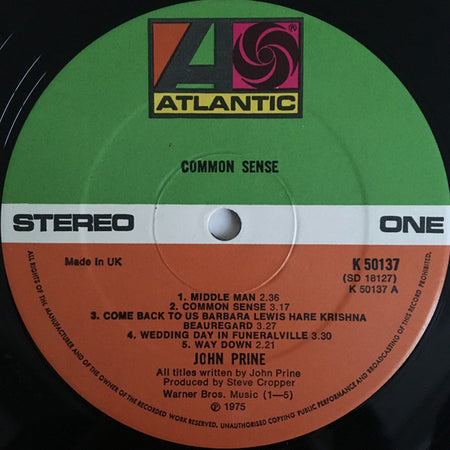 John Prine : Common Sense (LP, Album)