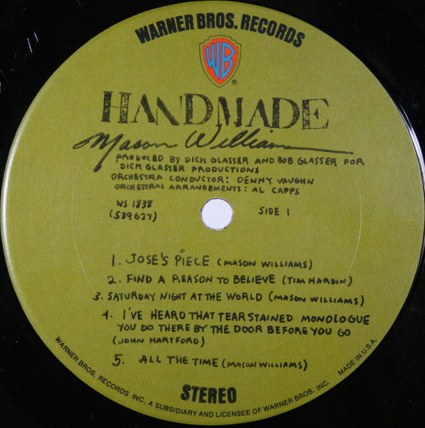 Mason Williams : Hand Made (LP, Album, Ter)