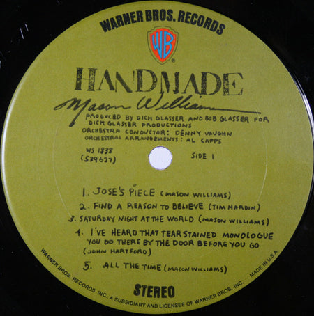 Mason Williams : Hand Made (LP, Album, Ter)