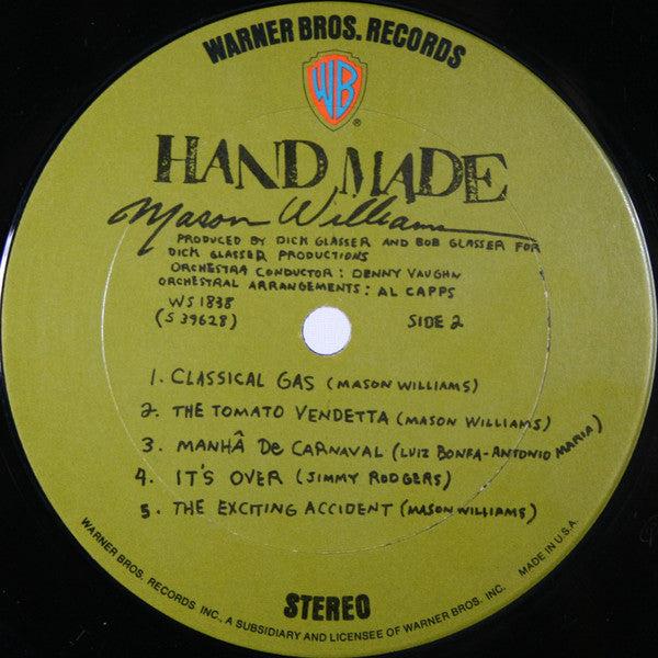 Mason Williams : Hand Made (LP, Album, Ter)