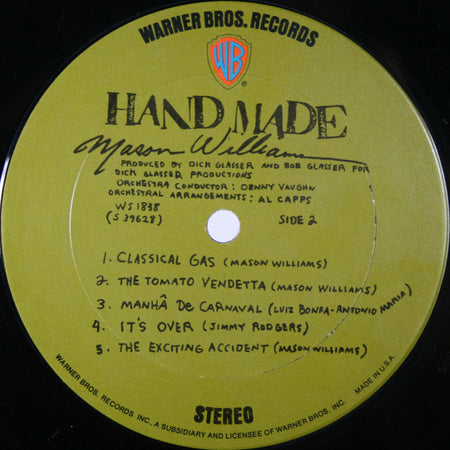 Mason Williams : Hand Made (LP, Album, Ter)