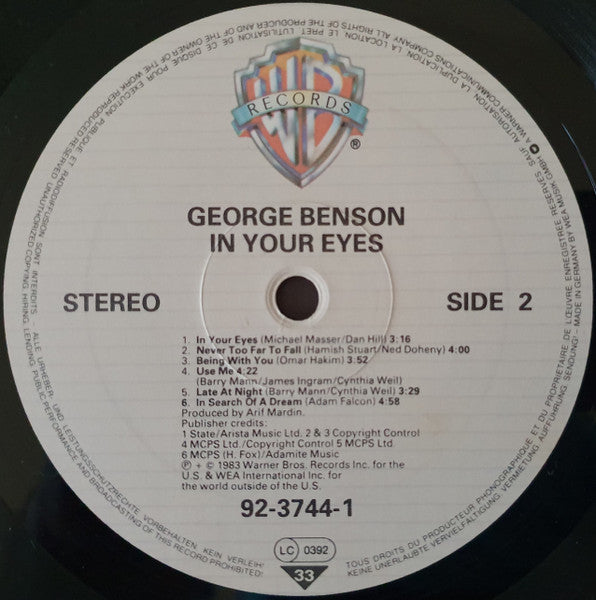 George Benson : In Your Eyes (LP, Album)
