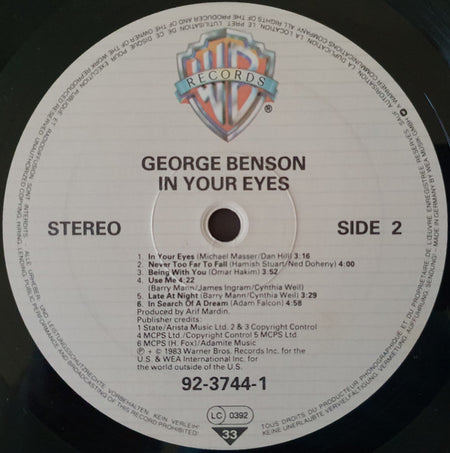 George Benson : In Your Eyes (LP, Album)