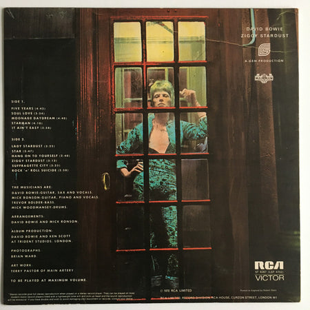 David Bowie : The Rise And Fall Of Ziggy Stardust And The Spiders From Mars (LP, Album, RE)