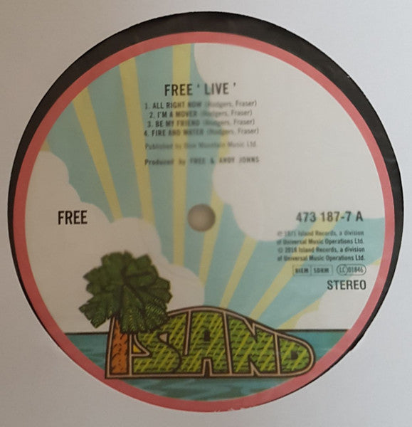 Free : Free Live! (LP, Album, RE, Env)