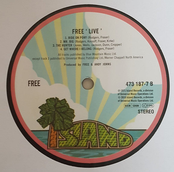 Free : Free Live! (LP, Album, RE, Env)