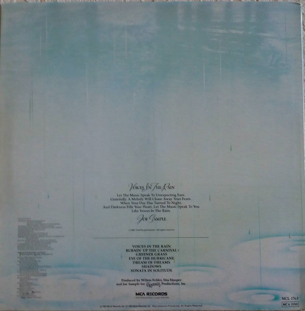 Joe Sample : Voices In The Rain (LP, Album)
