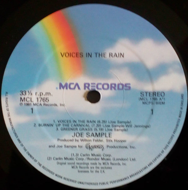 Joe Sample : Voices In The Rain (LP, Album)