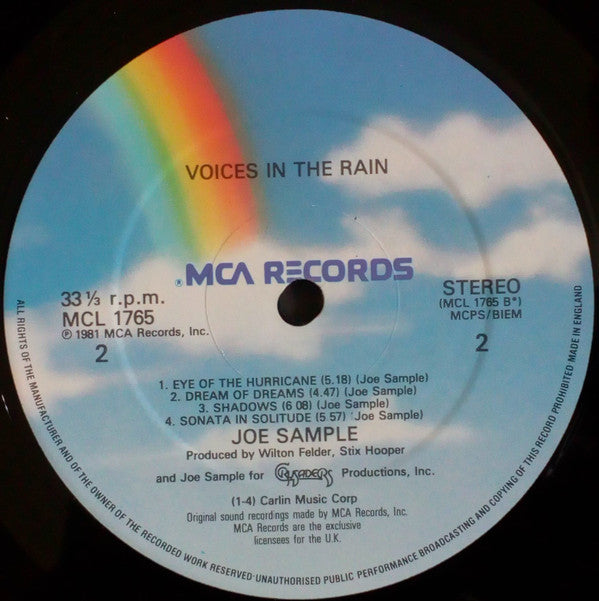 Joe Sample : Voices In The Rain (LP, Album)