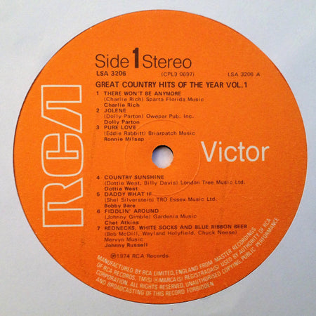 Various : Great Country Hits Of The Year Vol.1 (LP, Comp)